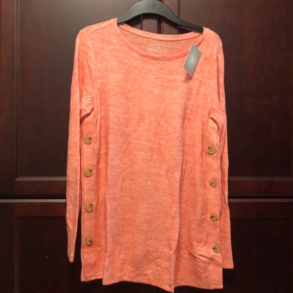 NWT a glow maternity long sleeve top size small